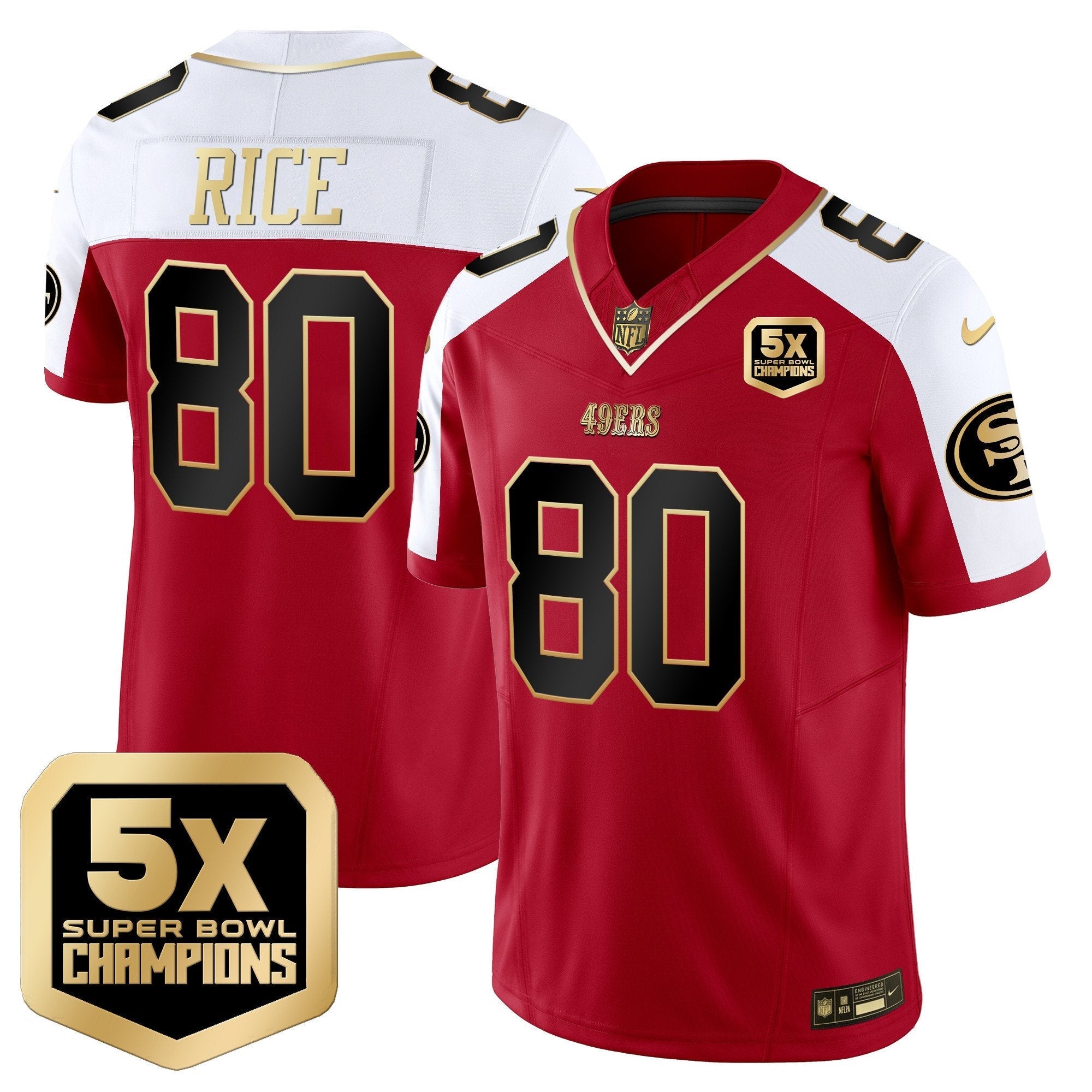 SF 5x Super Bowl Champions Vapor Limited Jersey - All Stitched