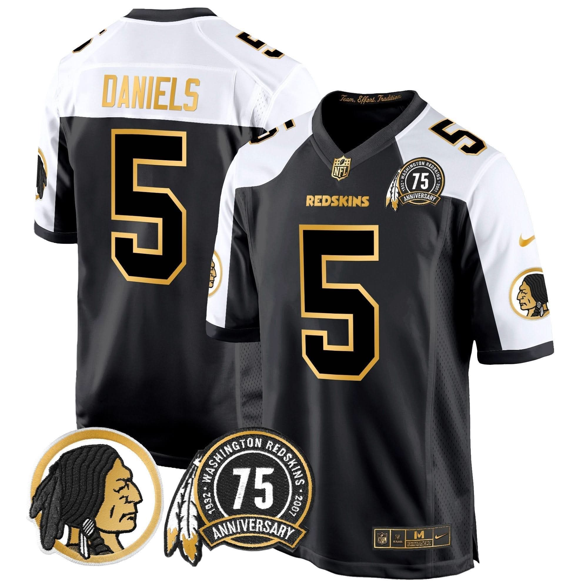 WR 75th Patch Throwback Gold Game Jersey
