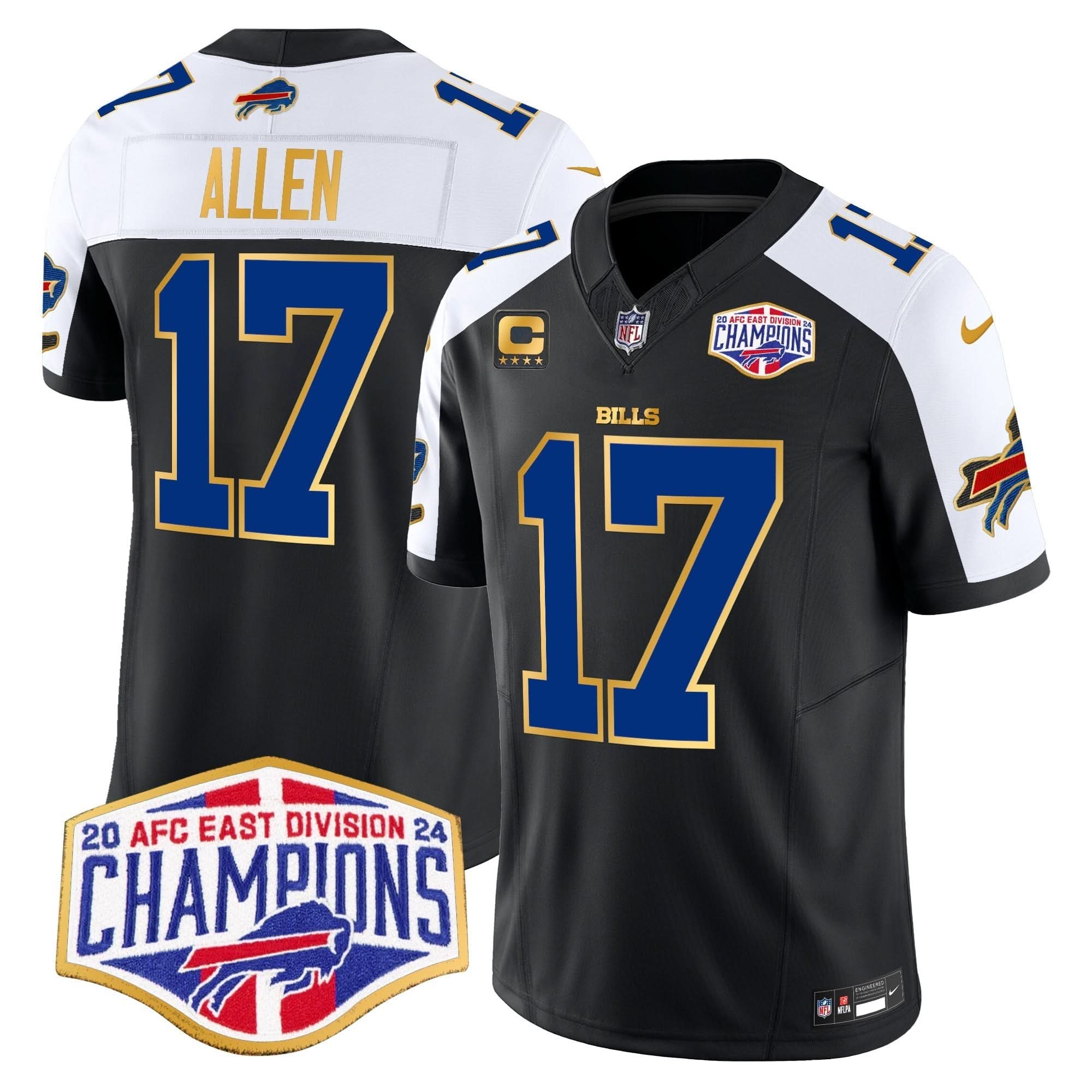 BUF 2024 AFC East Division Champions Gold Trim Vapor Limited Jersey