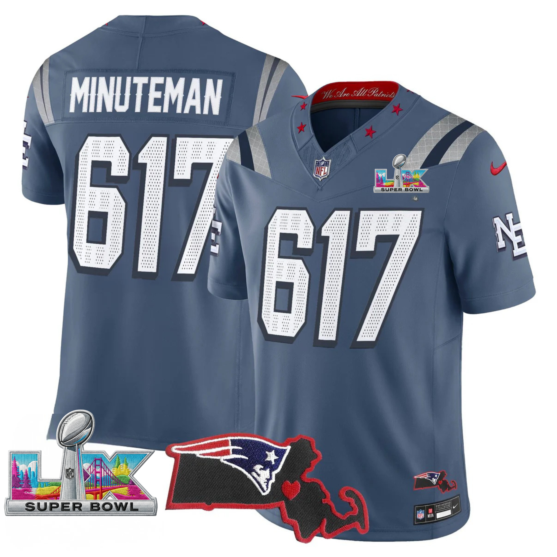 NE SB LX Game Patch Vapor Limited Jersey