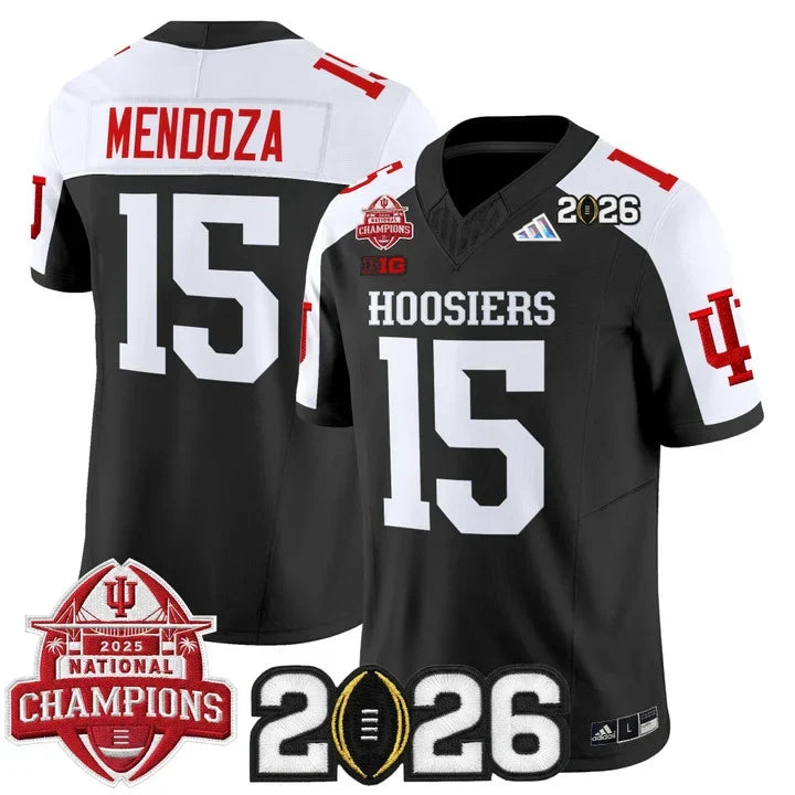Fernando Mendoza Indiana Hoosiers 2025 National Champions & 2026 CFP Final Patch Alternate Jersey - Black