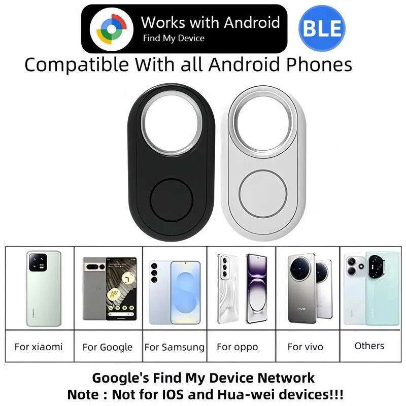 Android Air Tracker Tags Bluetooth Tracker Smart Tag Works with Google Find Hub APP Tracking Locator Device Item Finder for Keys