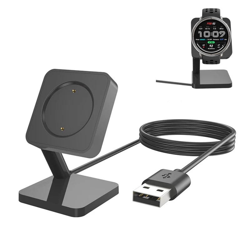 Desktop Stand Charger USB Charging Cable Dock Charge Adapter Holder For Amazfit Active 2/Bip 6 Smart Watch Active2 Accessories