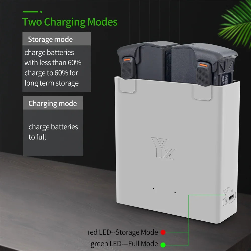 For DJI AVATA 2 Drone Battery Charger Dual Charging Hub with Cable Input 65W Charger DJI AVATA 2 Drone Accessories