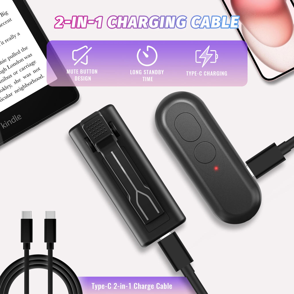 Remote Control Page Turner Phone Camera Record Video Shutter for Kindle EReaders Android Tablet Reading Accessories RF Clicker