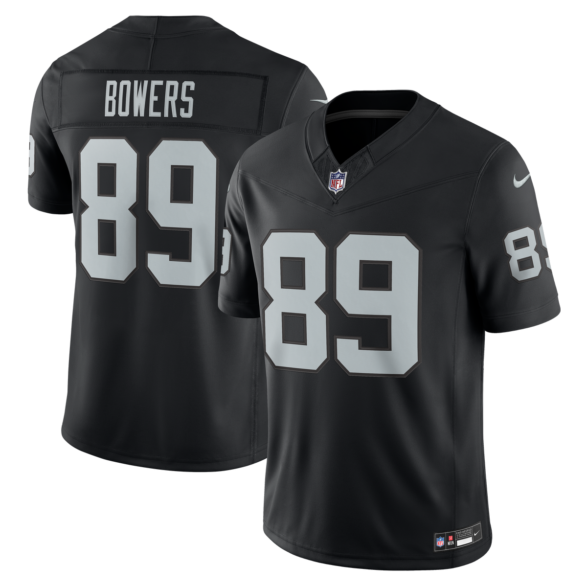 Men's Las Vegas Raiders Brock Bowers Nike Black Team Vapor Fuse Stitched Limited Jersey