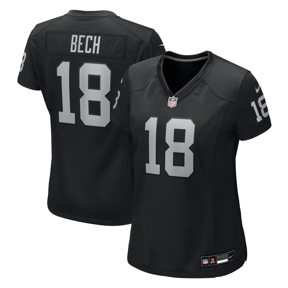 Women's Las Vegas Raiders Jack Bech Nike Black Team Game Jersey