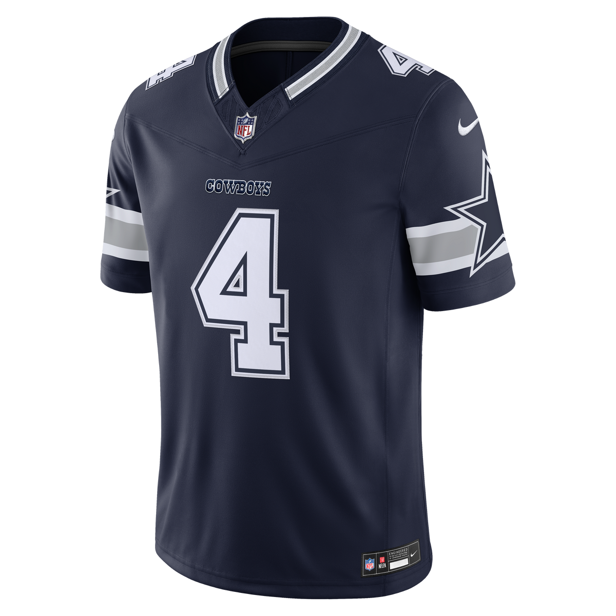 Men's Dallas Cowboys Dak Prescott Nike Navy Team Vapor Fuse Stitched Limited Jersey
