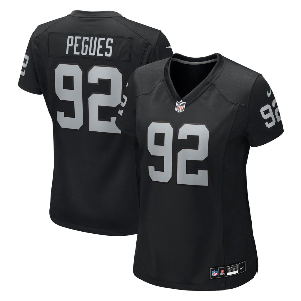Women's Las Vegas Raiders Jj Pegues Nike Black Team Game Jersey