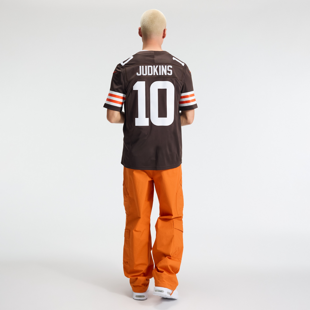 Men's Cleveland Browns Quinshon Judkins Nike Brown Team Vapor Fuse Stitched Limited Jersey