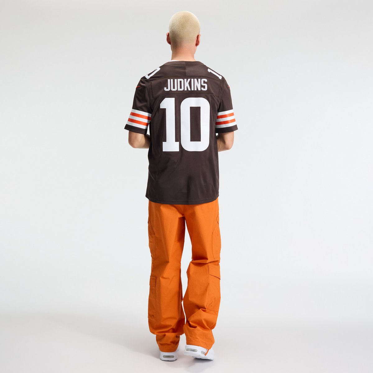 Men's Cleveland Browns Quinshon Judkins Nike Brown Team Vapor Fuse Stitched Limited Jersey