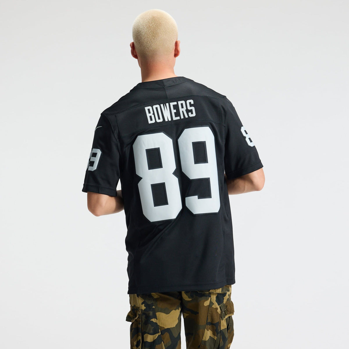 Men's Las Vegas Raiders Brock Bowers Nike Black Team Vapor Fuse Stitched Limited Jersey