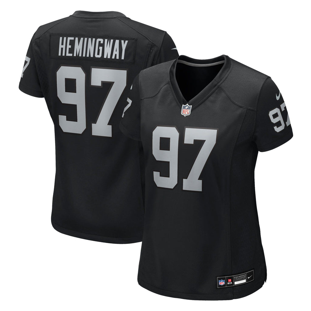 Women's Las Vegas Raiders Tonka Hemingway Nike Black Team Game Jersey