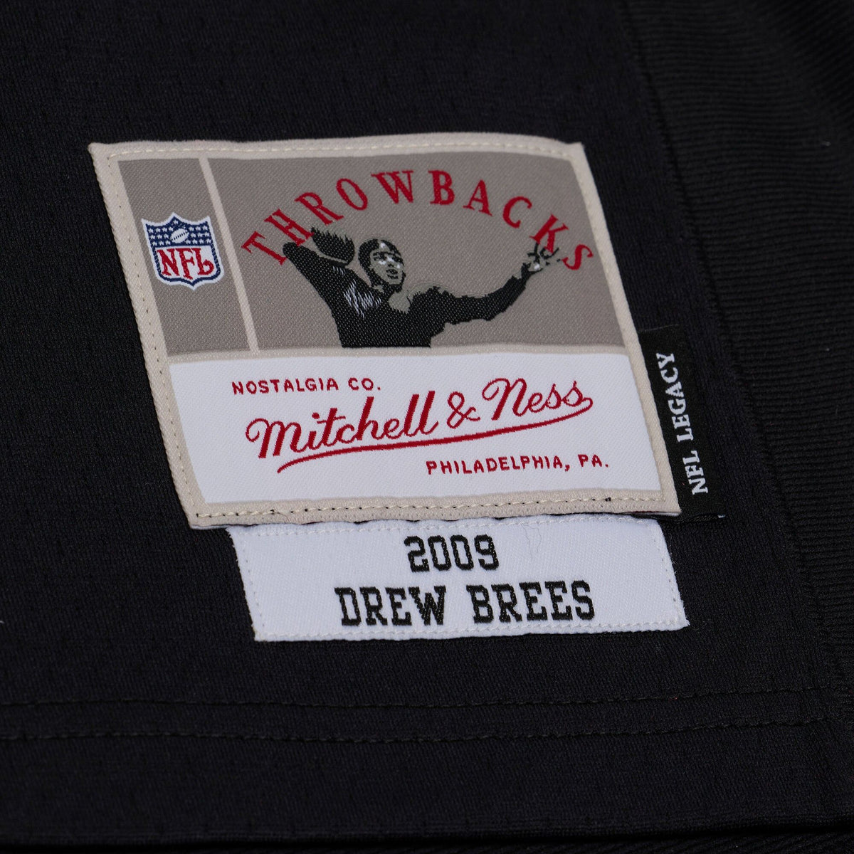 Men's New Orleans Saints Drew Brees Mitchell And Ness Black 2009 Legacy Jersey