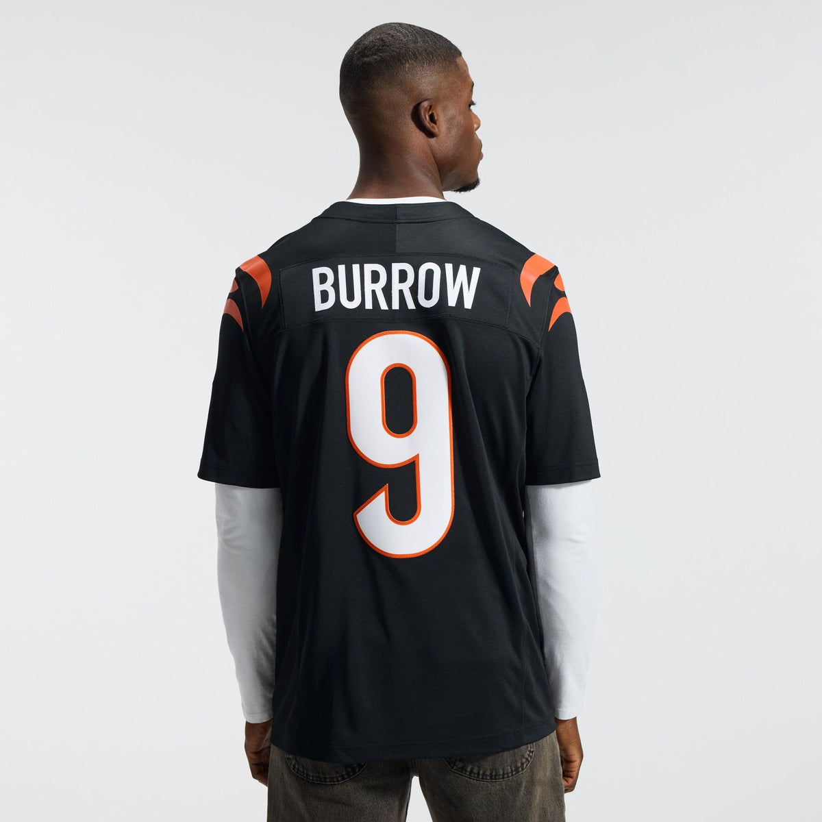 Men's Cincinnati Bengals Joe Burrow Nike Black Team Vapor Fuse Stitched Limited Jersey