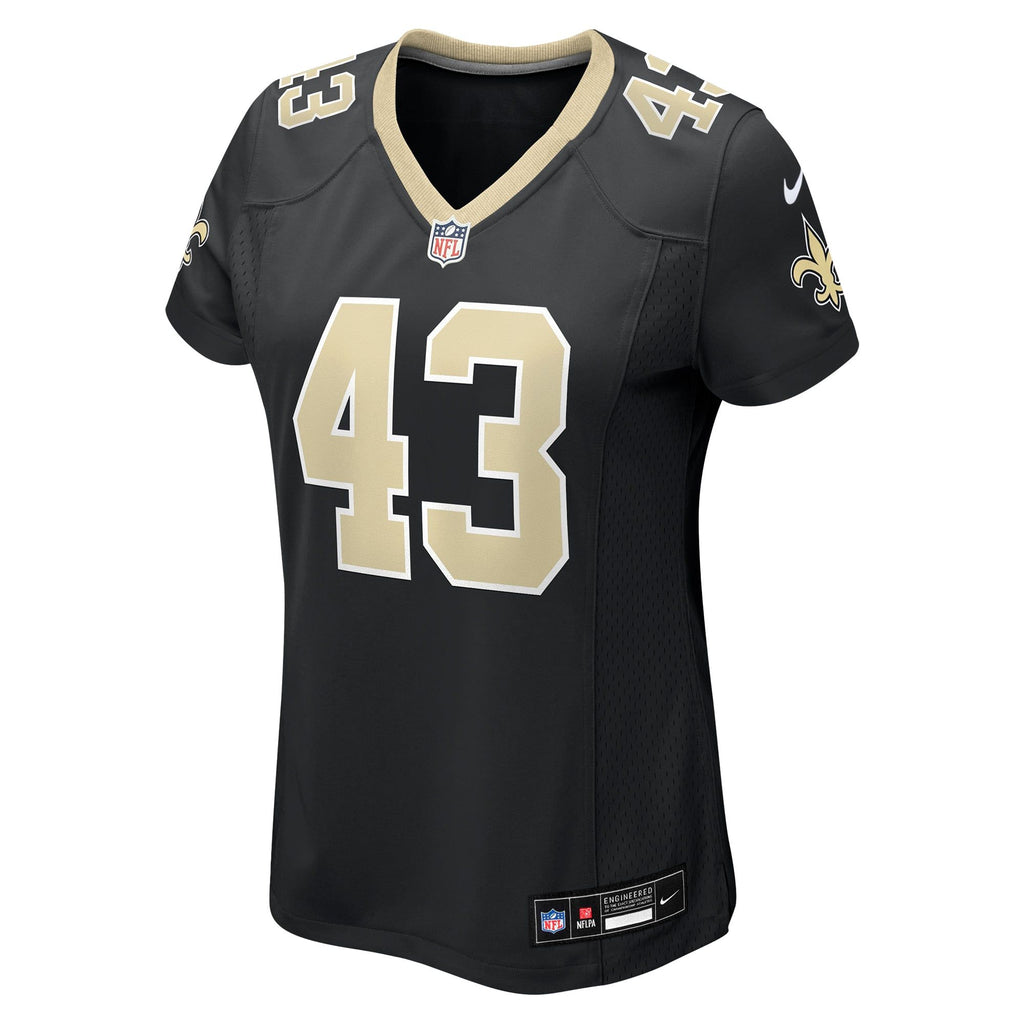 Women's New Orleans Saints Michael Davis Nike Black Team Game Jersey