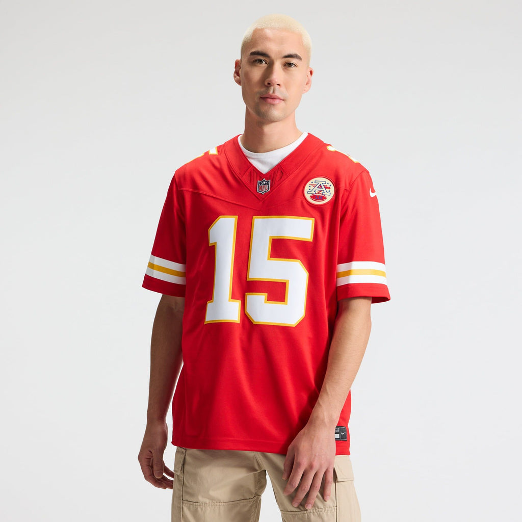 Men's Kansas City Chiefs Patrick Mahomes Nike Red Team Vapor Fuse Stitched Limited Jersey