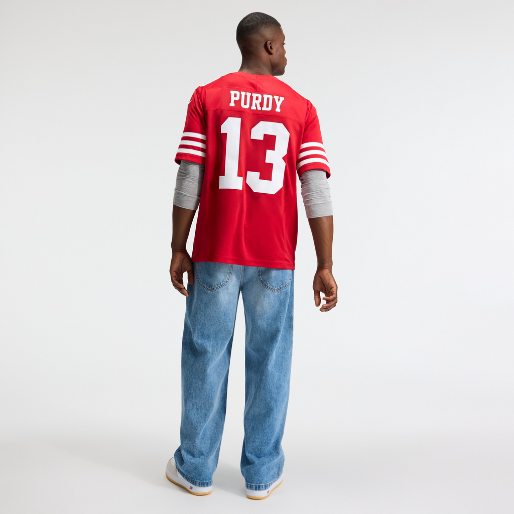 Men's San Francisco 49Ers Brock Purdy Nike Scarlet Team Vapor Fuse Stitched Limited Jersey