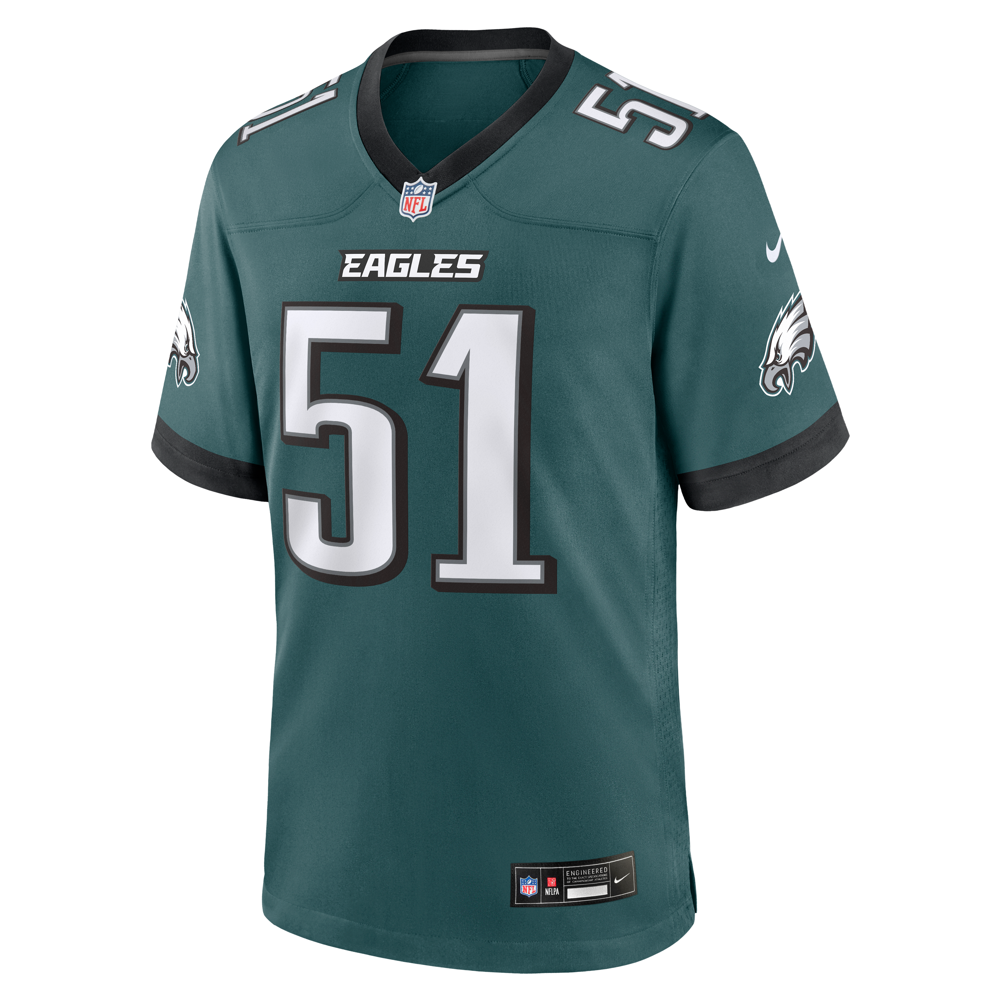 Men's Philadelphia Eagles Cam Jurgens Nike Midnight Green Team Game Jersey