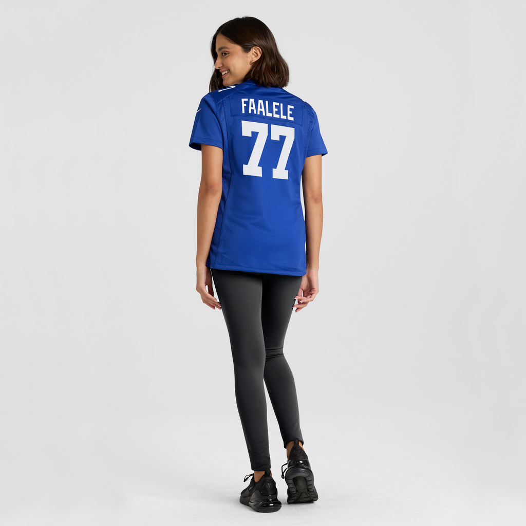 Women's New York Giants Daniel Faalele Nike Royal Team Game Jersey