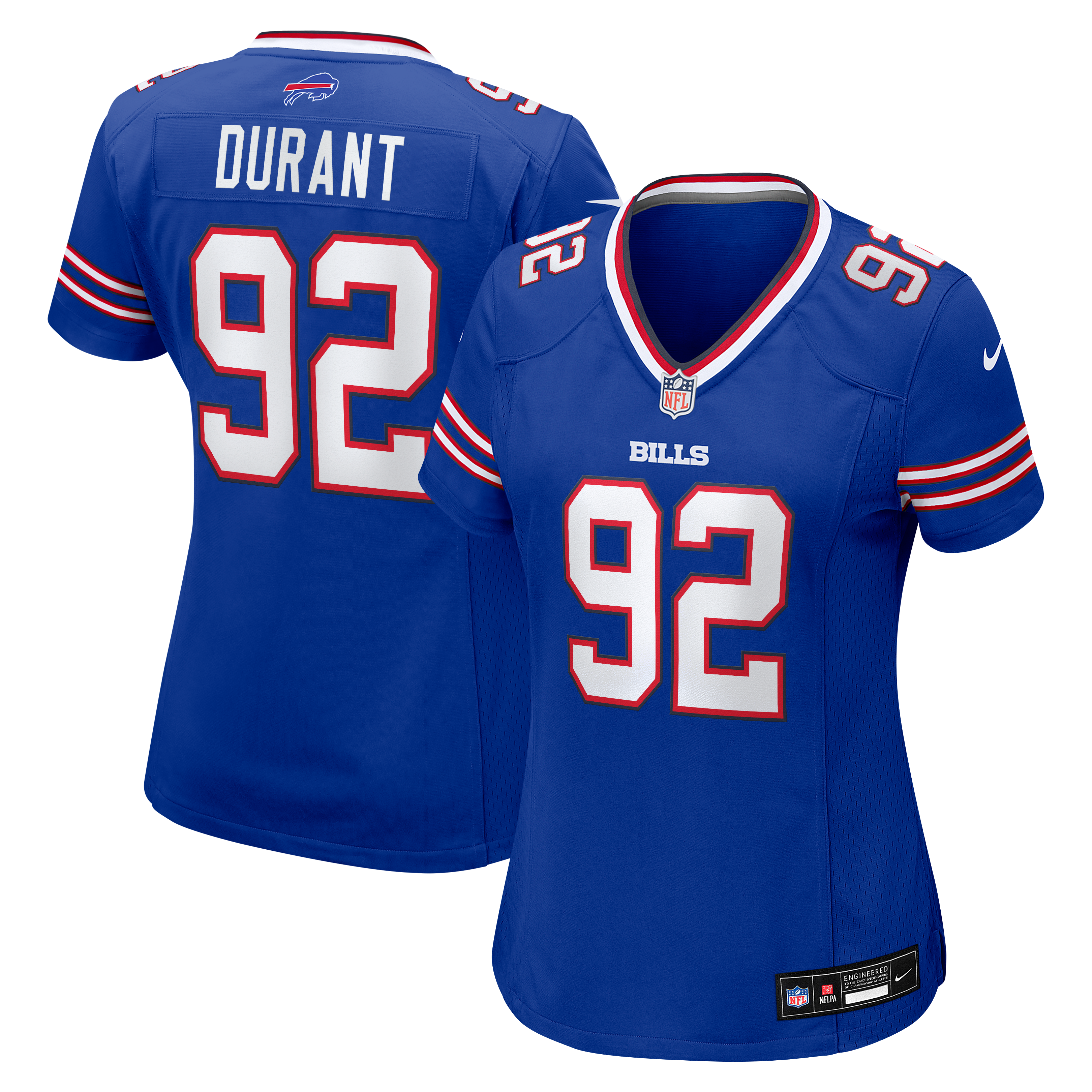 Women's Buffalo Bills Zane Durant Nike Royal Team Game Jersey