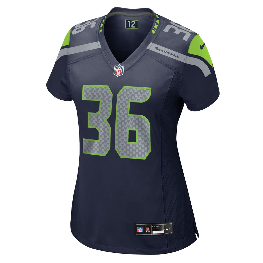 Women's Seattle Seahawks George Holani Nike College Navy Team Game Jersey
