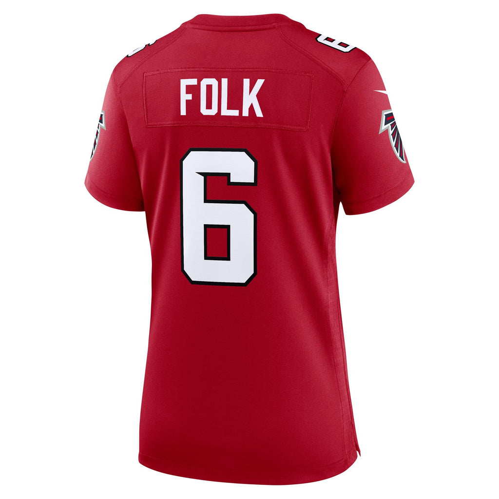 Women's Atlanta Falcons Nick Folk Nike Red Team Game Jersey