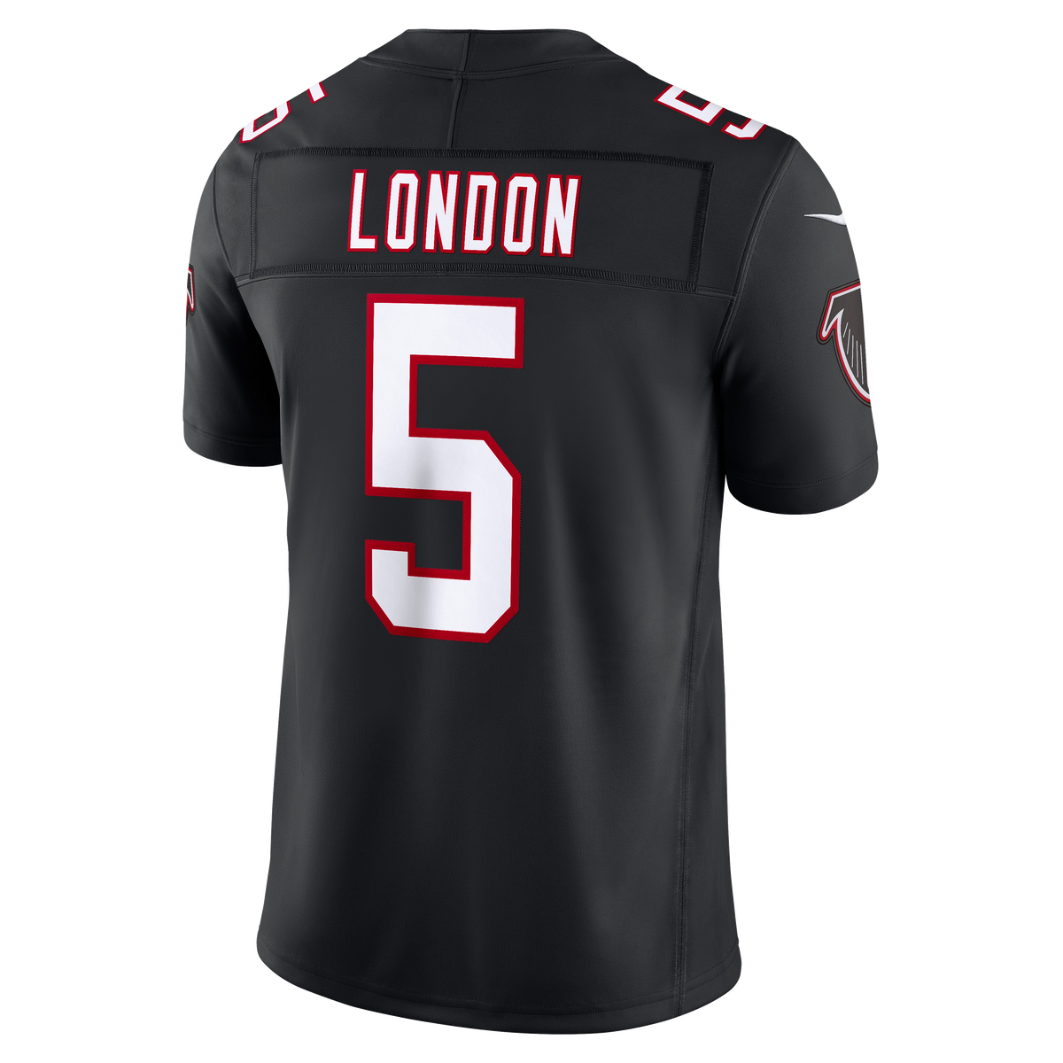 Men's Atlanta Falcons Drake London Nike Black Alternate Throwback Vapor Fuse Stitched Limited Jersey
