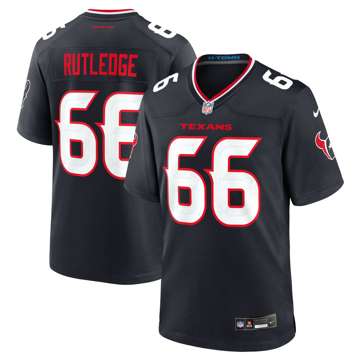 Men's Houston Texans Keylan Rutledge Nike Navy 2026 Nfl Draft First Round Pick No 26 Team Game Jersey