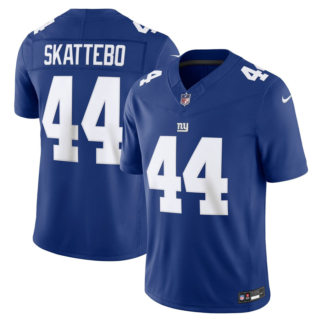 Men's New York Giants Cam Skattebo Nike Royal Team Vapor Fuse Stitched Limited Jersey