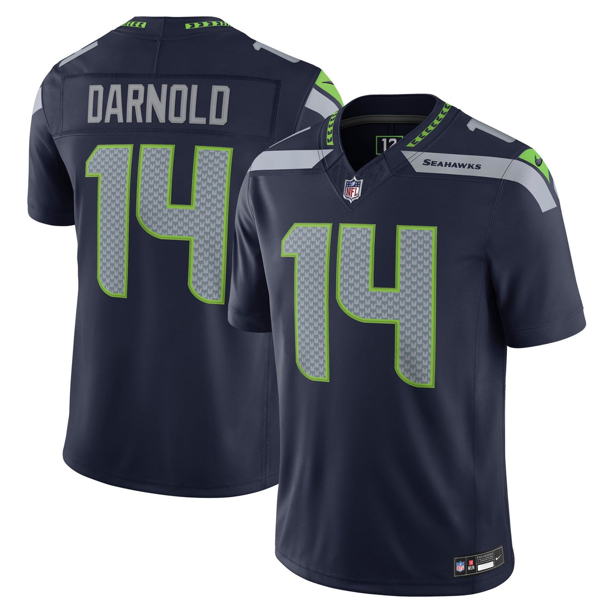Men's Seattle Seahawks Sam Darnold Nike College Navy Team Vapor Fuse Stitched Limited Jersey