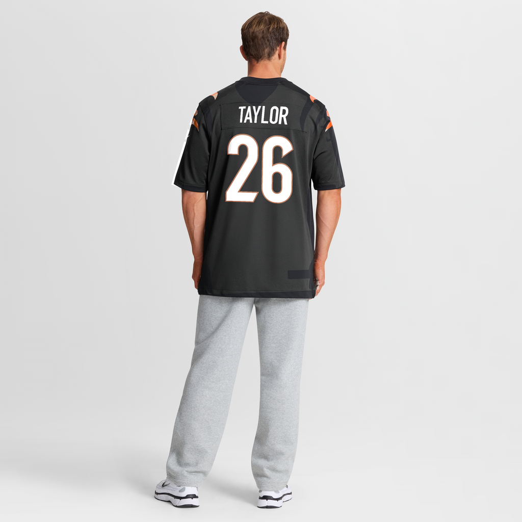 Men's Cincinnati Bengals Jasir Taylor Nike Black Team Game Jersey