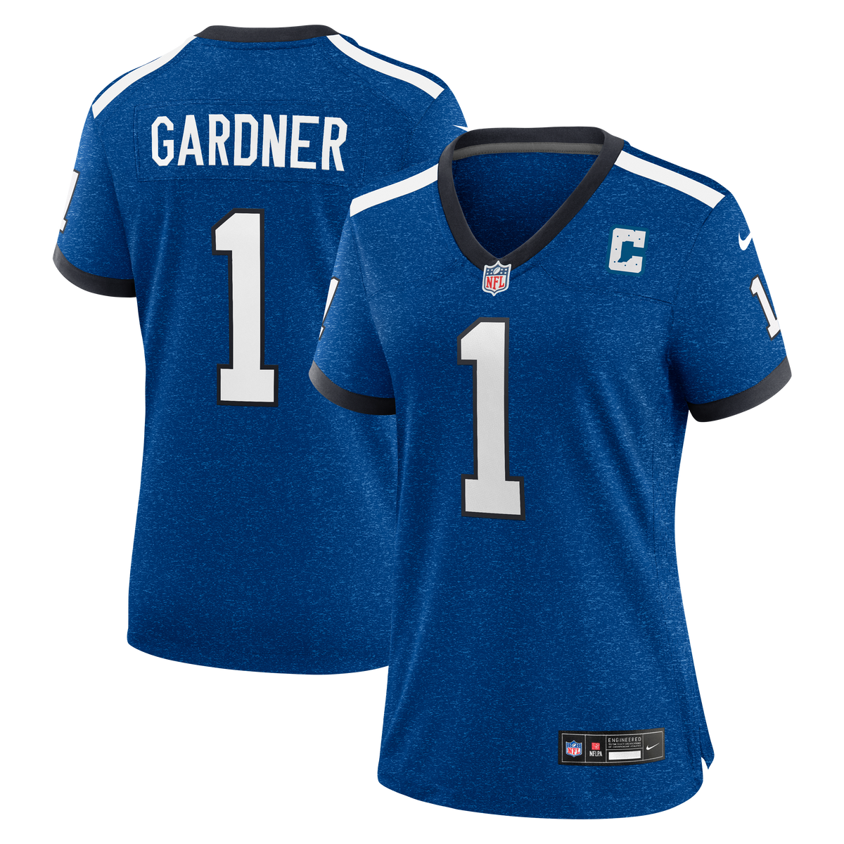 Women's Indianapolis Colts Ahmad Sauce Gardner Nike Heather Royal Alternate 2 Indiana Nights Game Jersey