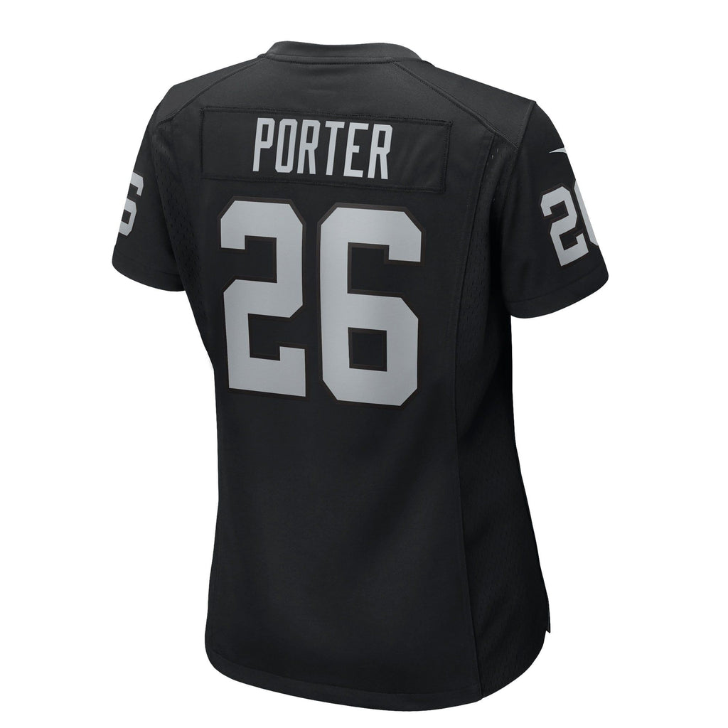 Women's Las Vegas Raiders Darien Porter Nike Black Team Game Jersey