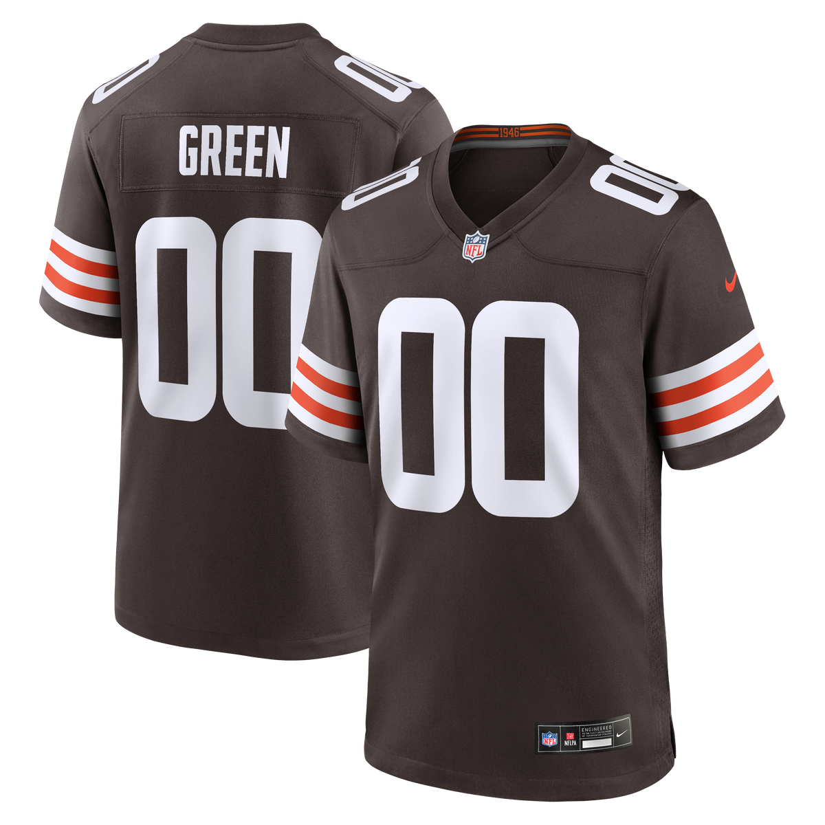 Men's Cleveland Browns Taylen Green Nike Brown Game Jersey