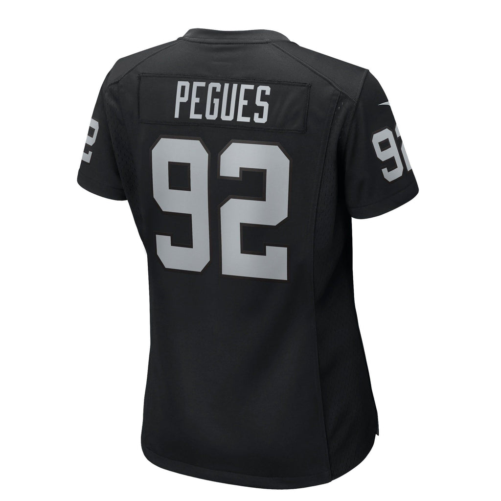 Women's Las Vegas Raiders Jj Pegues Nike Black Team Game Jersey