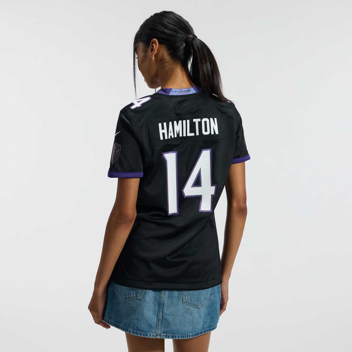 Women's Baltimore Ravens Kyle Hamilton Nike Black Alternate Game Jersey