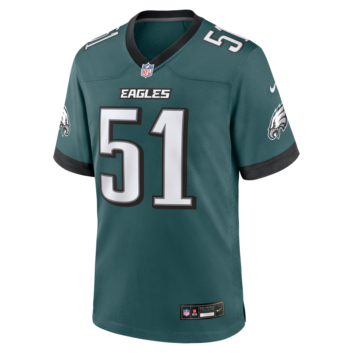 Men's Philadelphia Eagles Cam Jurgens Nike Midnight Green Team Game Jersey