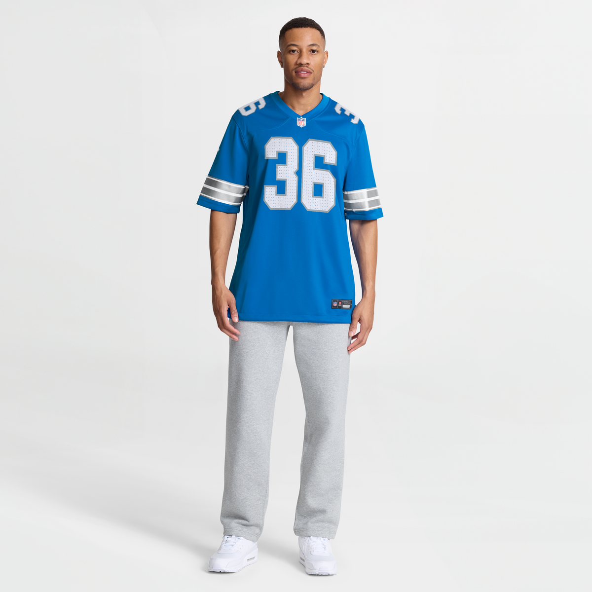 Men's Detroit Lions Chuck Clark Nike Blue Team Game Jersey