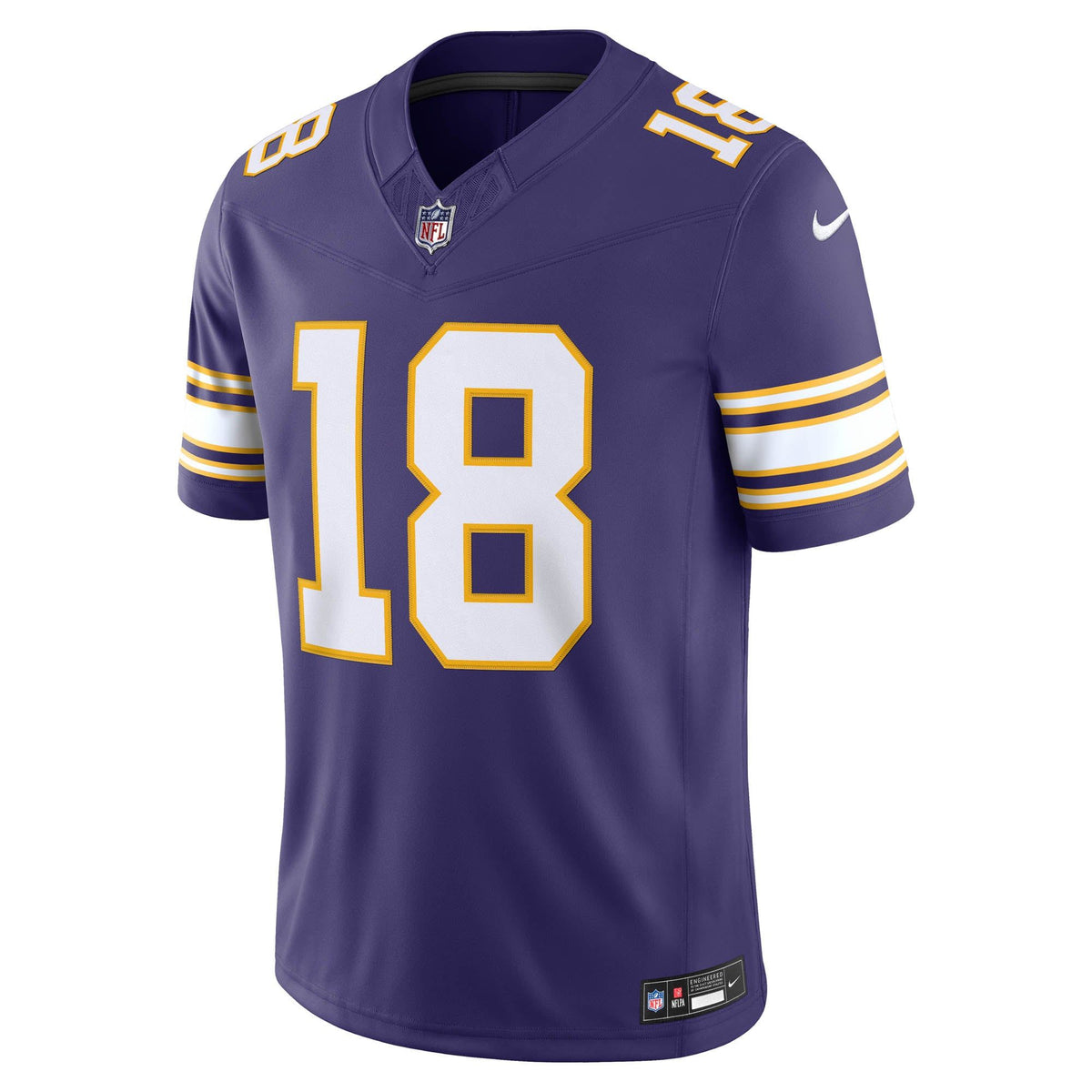 Men's Minnesota Vikings Justin Jefferson Nike Purple Alternate Classic Vapor Fuse Stitched Limited Jersey