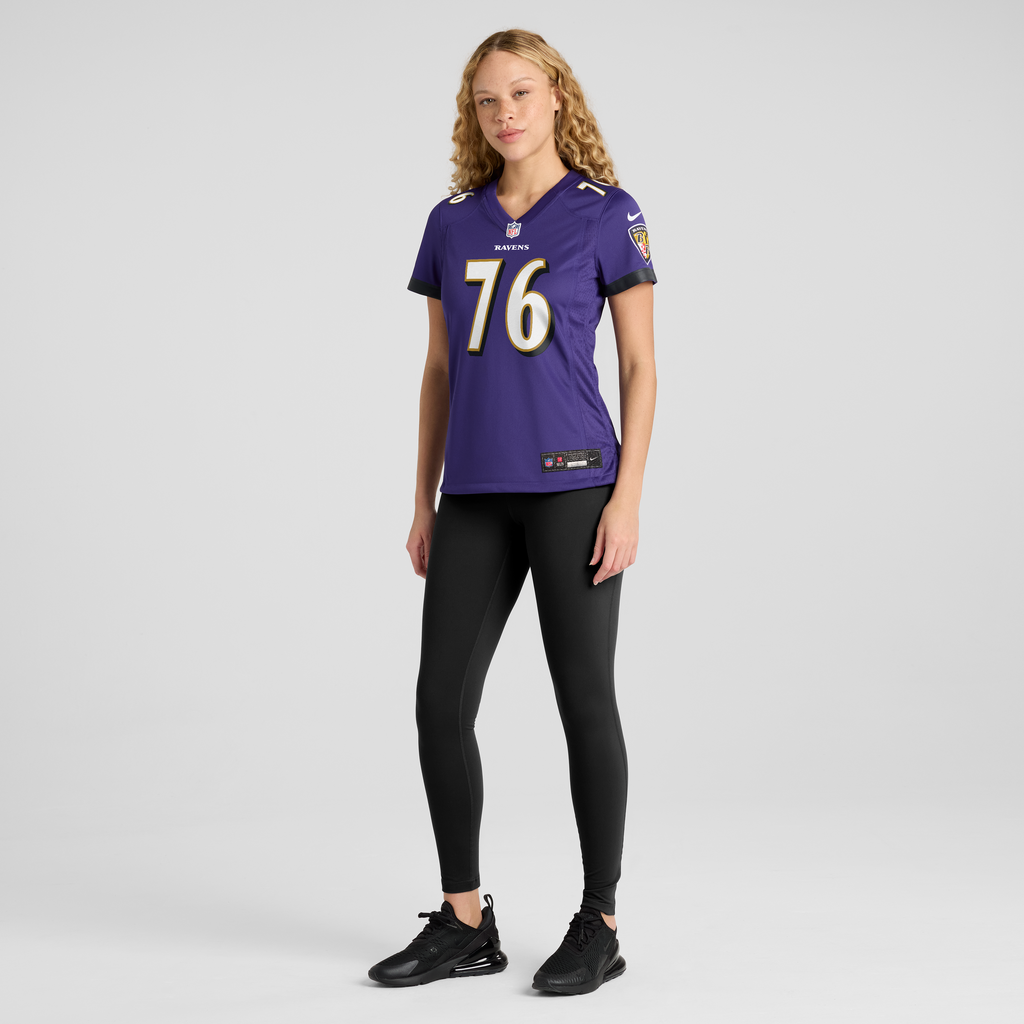 Women's Baltimore Ravens Kenyon Green Nike Purple Team Game Jersey