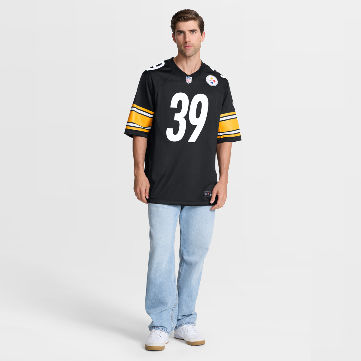 Men's Pittsburgh Steelers Malik Harrison Nike Black Team Game Jersey