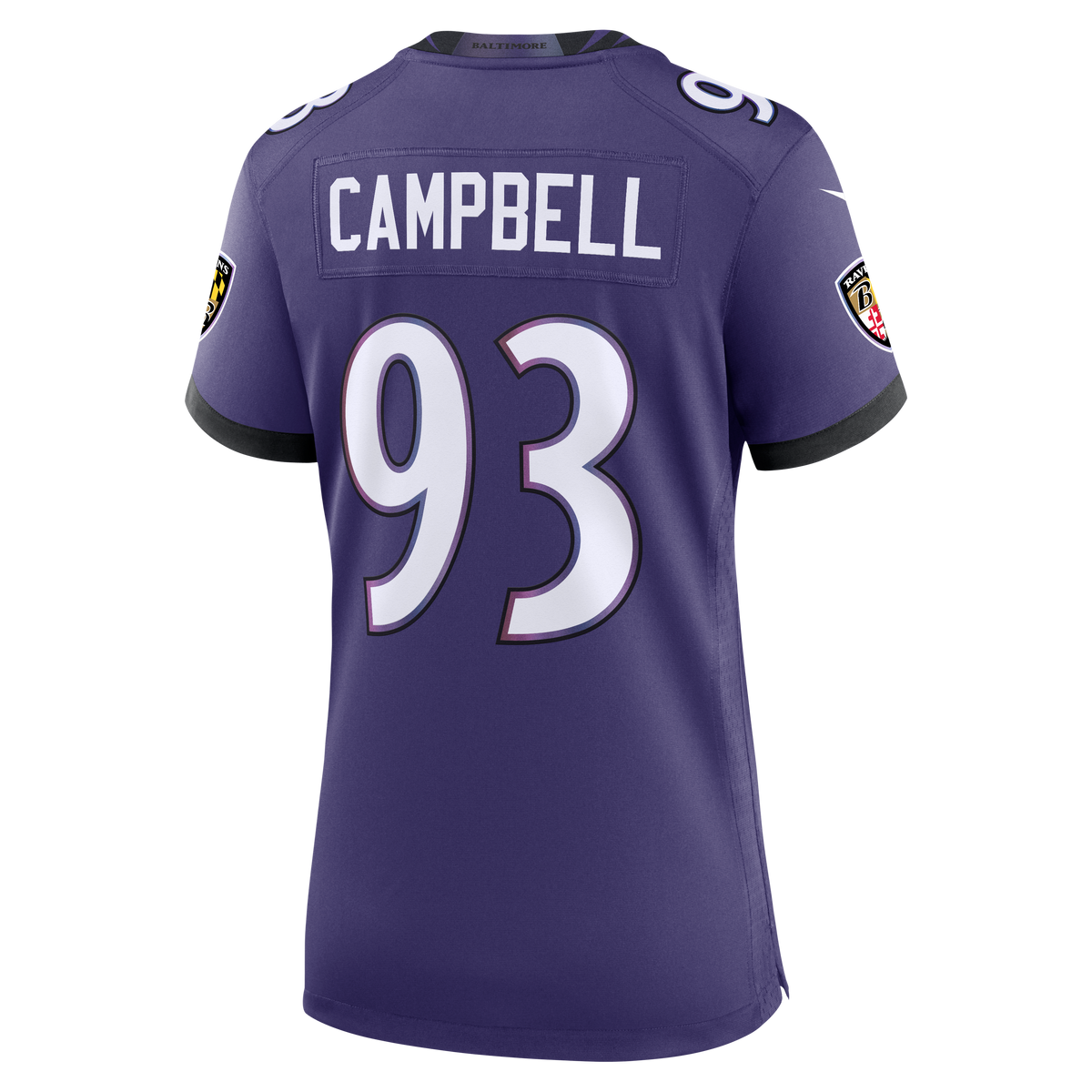 Women's Baltimore Ravens Calais Campbell Nike Purple Team Game Jersey