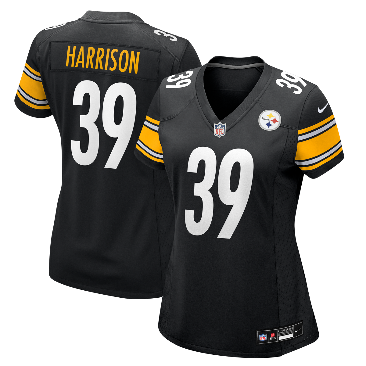 Women's Pittsburgh Steelers Malik Harrison Nike Black Team Game Jersey