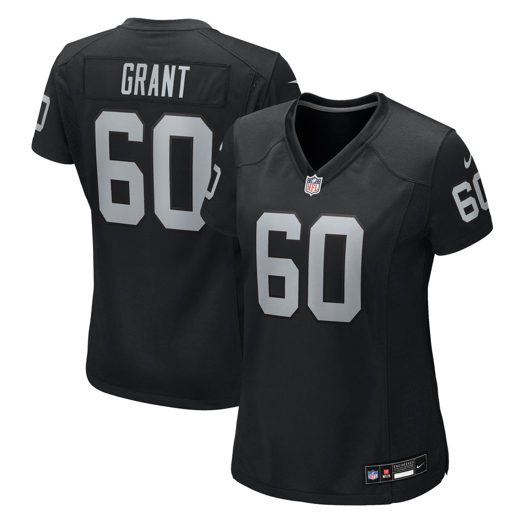 Women's Las Vegas Raiders Charles Grant Nike Black Team Game Jersey