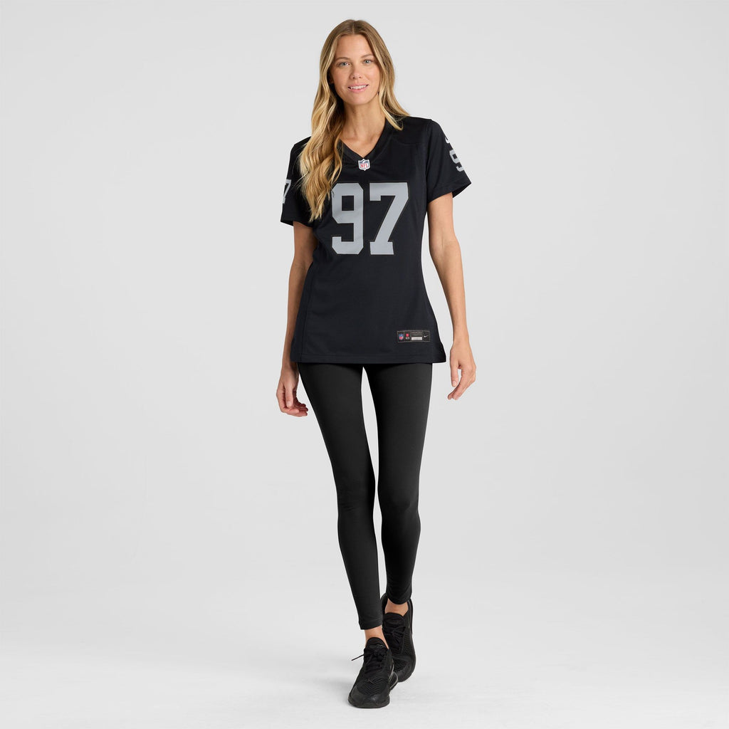 Women's Las Vegas Raiders Tonka Hemingway Nike Black Team Game Jersey