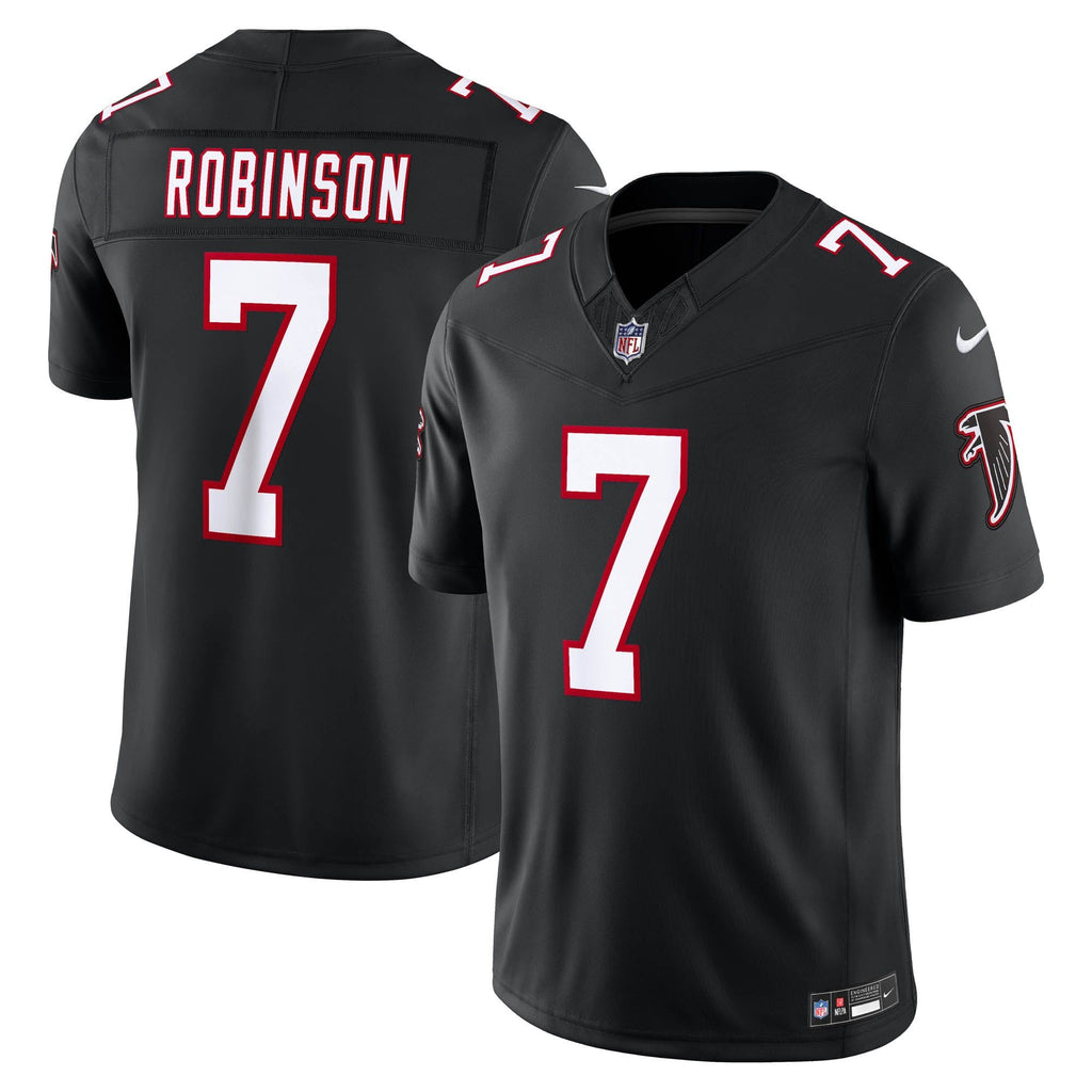 Men's Atlanta Falcons Bijan Robinson Nike Black Alternate Throwback Vapor Fuse Stitched Limited Jersey