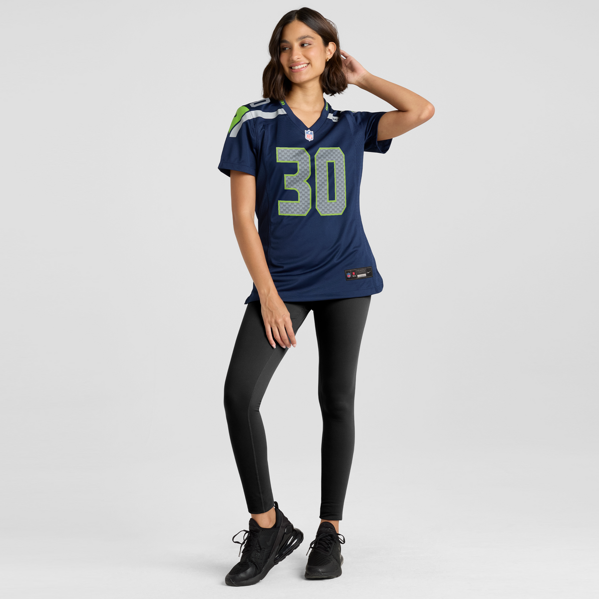 Women's Seattle Seahawks Cam Akers Nike College Navy Team Game Jersey