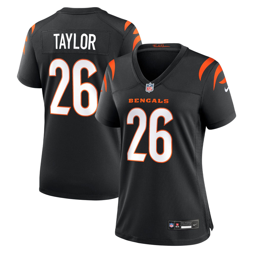 Women's Cincinnati Bengals Jasir Taylor Nike Black Team Game Jersey