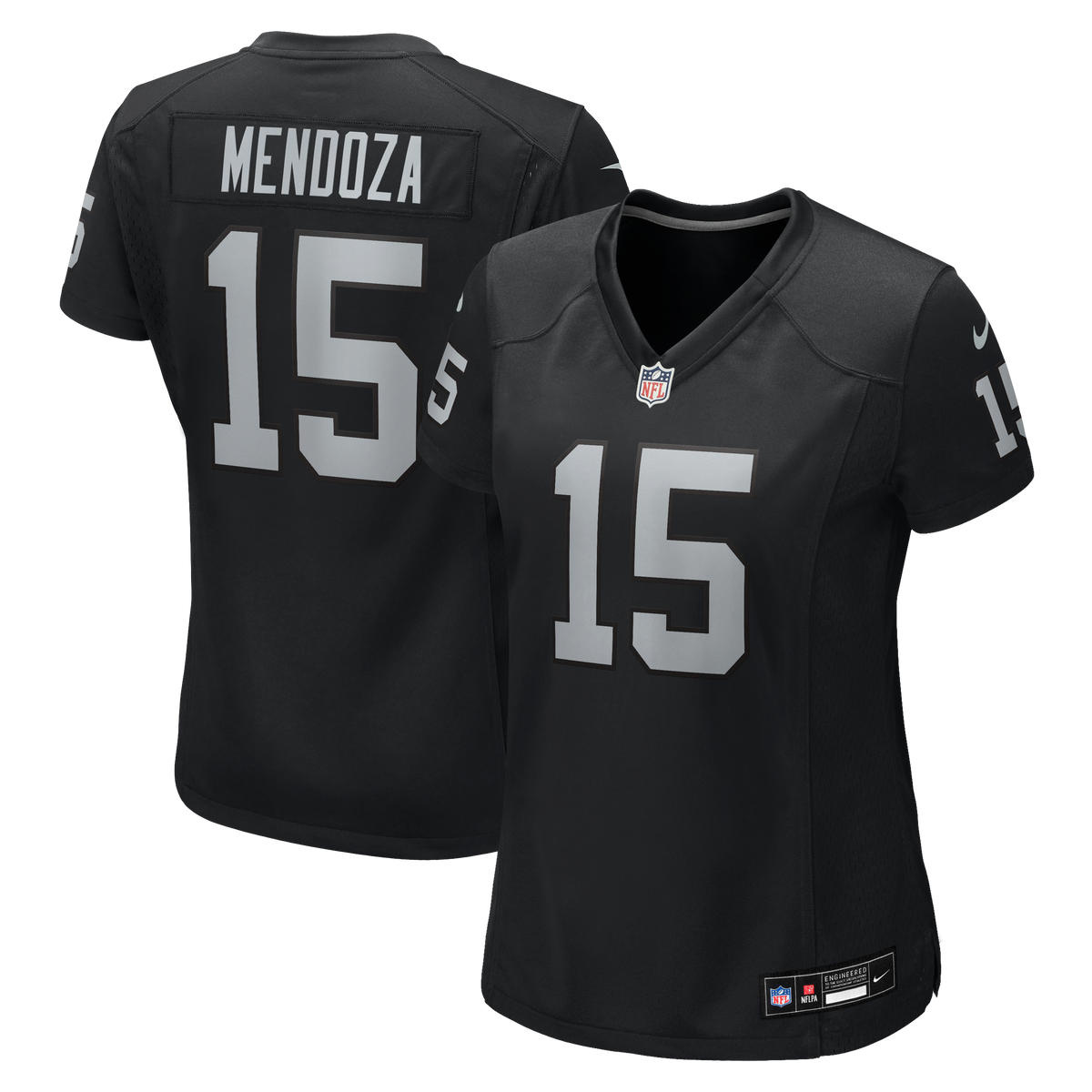 Women's Las Vegas Raiders Fernando Mendoza Nike Black Team Game Player Jersey